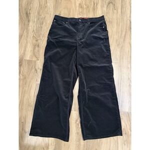 SPANX Black Corduroy Pants Thick Trouser Bootcut Flare Women's Size 2X 2XL 2T